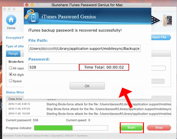 iphone backup password recovery